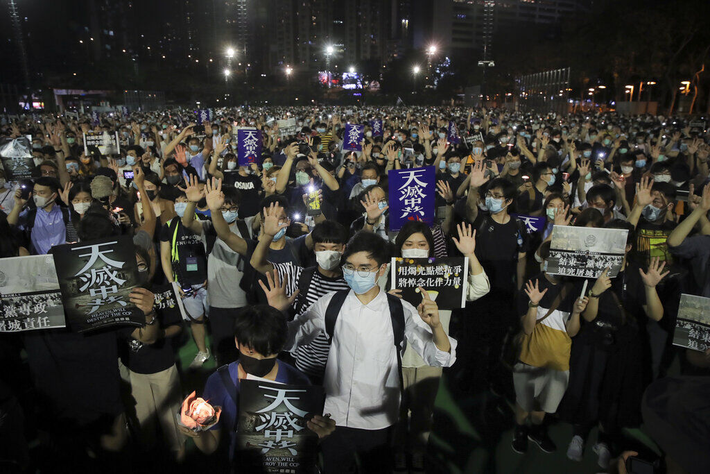 APTOPIX Hong Kong China Tiananmen